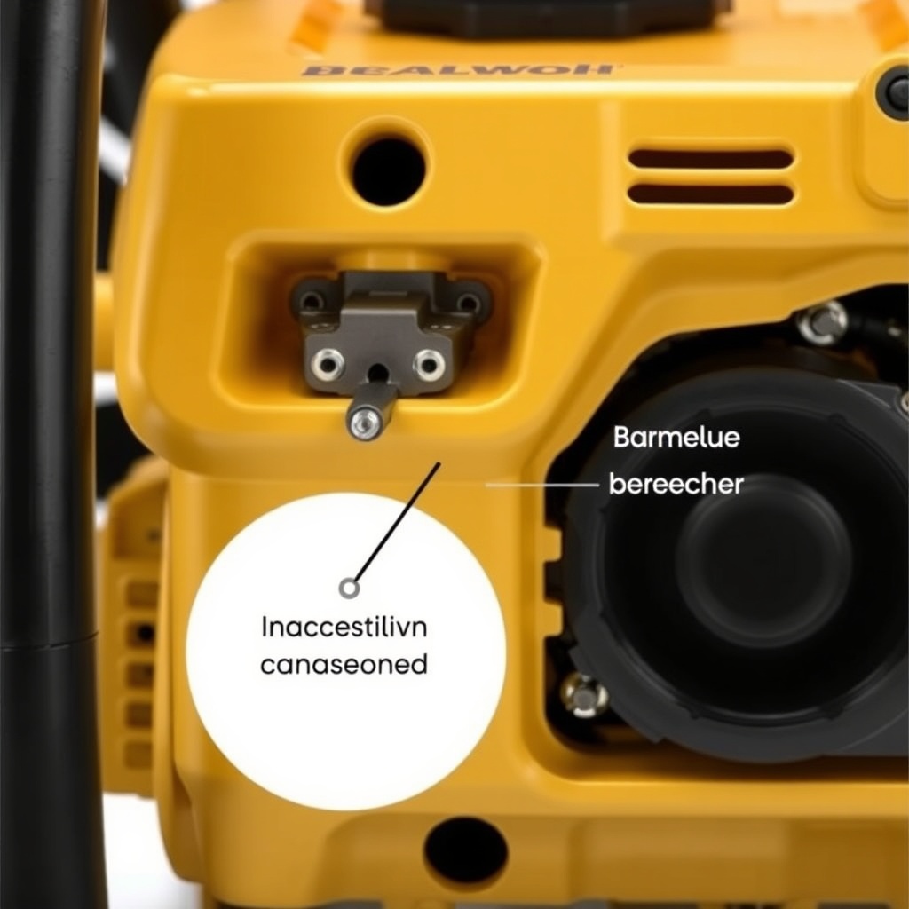 A clean photorealistic photo of the Echo CS-590 Timber Wolf's front housing